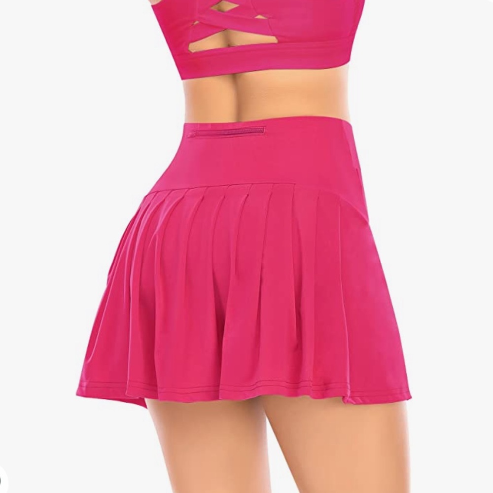 pink tennis skirt